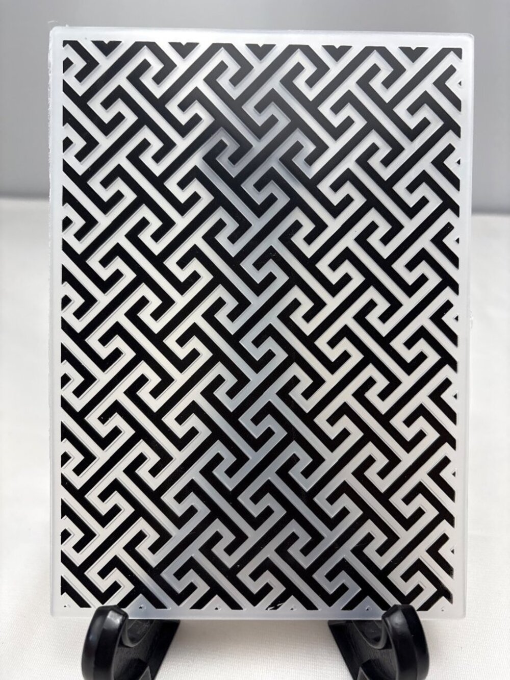 Geometric Black & White Embossing Folder 5x7" Card Making Crafts
